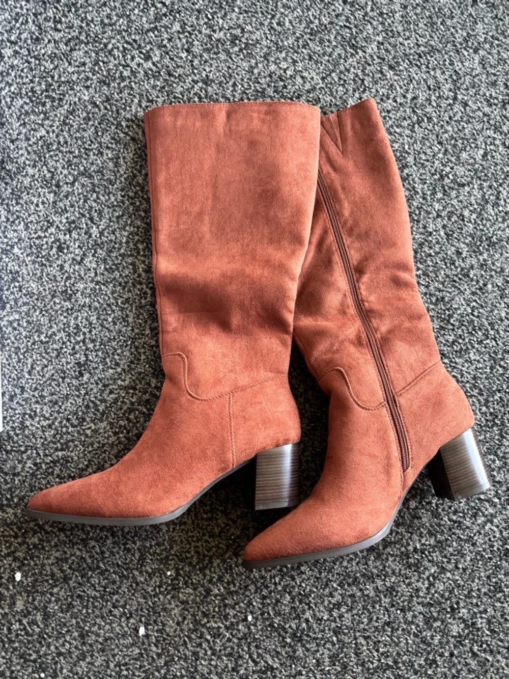Shoe N Tale Women's Brown Suede Knee High Boots Size 41